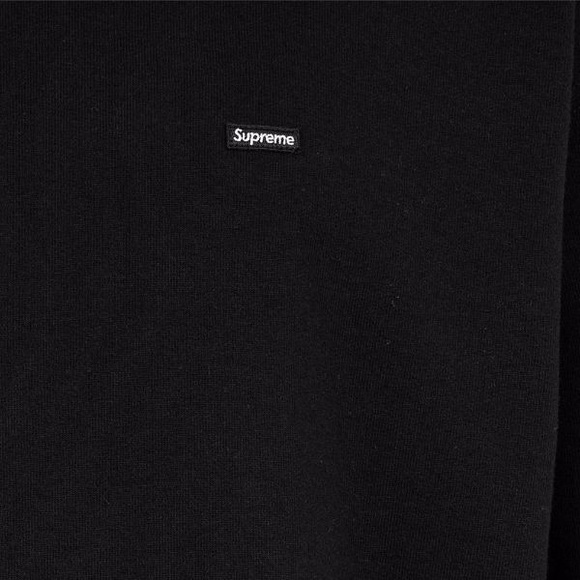 EUC Men’s Size Medium Supreme Small Box Logo Patch Long-sleeve Crewneck In Black - Picture 4 of 14